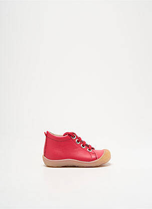 Bottillons matière lisse bout rond rose LITTLE MARY fille