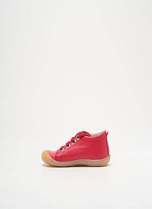 Bottillons matière lisse bout rond rose LITTLE MARY fille