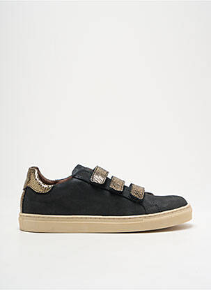 Baskets matière lisse bout rond noir BELLAMY fille