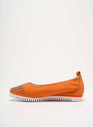 Ballerines tissage satiné talon plat jusqu'à 3cm orange SABRINAS femme