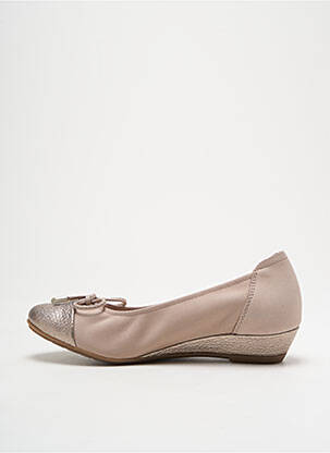 Ballerines tissage satiné talon plat jusqu'à 3cm beige SABRINAS femme