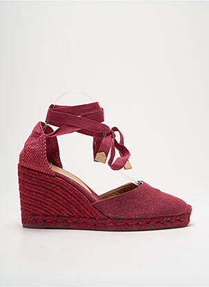 Espadrilles fermeture lacets talon de 7 à 9cm violet CASTANER femme