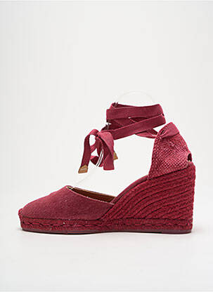 Espadrilles fermeture lacets talon de 7 à 9cm violet CASTANER femme