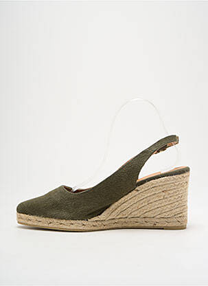 Espadrilles fermeture boucle(s) talon de 7 à 9cm vert CASTANER femme