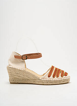 Espadrilles fermeture bride(s) talon de 4 à 6cm beige NICOLE femme