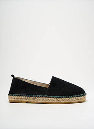 Espadrilles nubuck bout carré noir L'ESPADRILLE DE NICOLE homme
