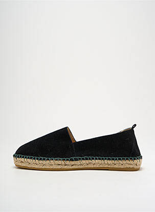 Espadrilles nubuck bout carré noir L'ESPADRILLE DE NICOLE homme