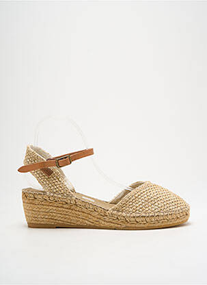 Espadrilles bout rond talon de 4 à 6cm beige MONTANE femme