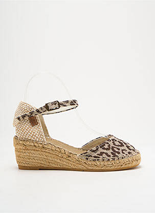 Espadrilles bout rond talon de 4 à 6cm beige MONTANE femme