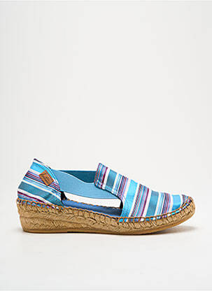 Espadrilles bout rond talon de 4 à 6cm bleu MONTANE femme