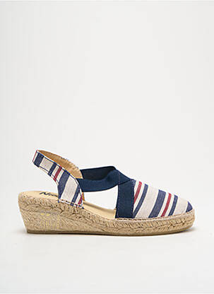 Espadrilles type de semelle amortissante talon de 4 à 6cm bleu NICOLE femme