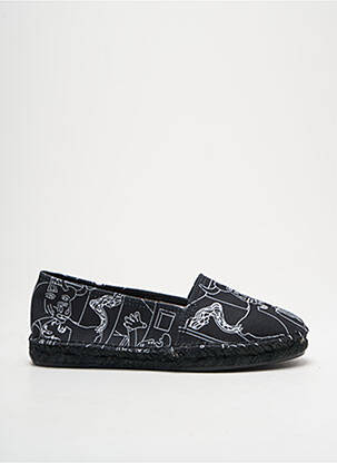 Espadrilles bout rond talon plat jusqu'à 3cm noir NICOLE femme