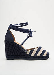 Espadrilles fermeture lacets talon de 7 à 9cm bleu CASTANER femme