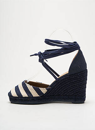 Espadrilles fermeture lacets talon de 7 à 9cm bleu CASTANER femme