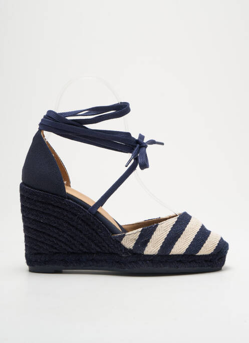 Espadrilles fermeture lacets talon de 7 à 9cm bleu CASTANER femme