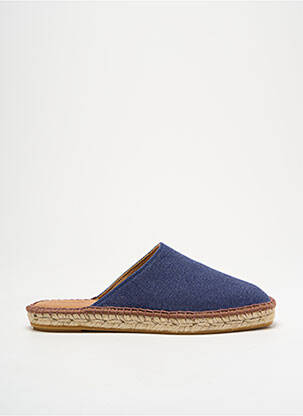 Espadrilles bout rond talon plat jusqu'à 3cm bleu L'ESPADRILLE DE NICOLE femme