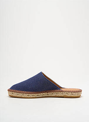 Espadrilles bout rond talon plat jusqu'à 3cm bleu L'ESPADRILLE DE NICOLE femme