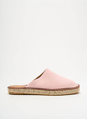 Espadrilles bout rond talon plat jusqu'à 3cm rose L'ESPADRILLE DE NICOLE femme
