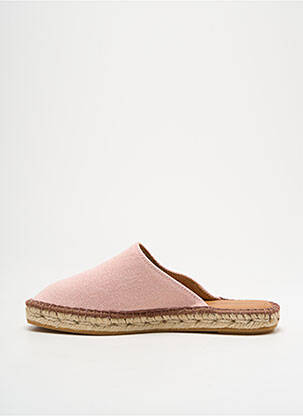 Espadrilles bout rond talon plat jusqu'à 3cm rose L'ESPADRILLE DE NICOLE femme