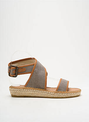 Espadrilles fermeture boucle(s) talon plat jusqu'à 3cm gris L'ESPADRILLE DE NICOLE femme