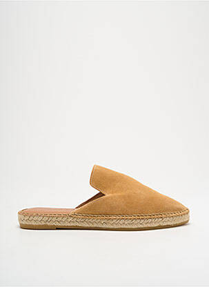 Espadrilles nubuck talon plat jusqu'à 3cm marron L'ESPADRILLE DE NICOLE femme