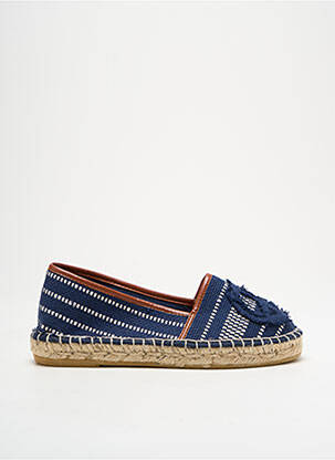 Espadrilles bout rond talon plat jusqu'à 3cm bleu L'ESPADRILLE DE NICOLE femme