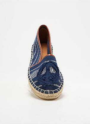 Espadrilles bout rond talon plat jusqu'à 3cm bleu L'ESPADRILLE DE NICOLE femme