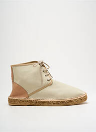 Espadrilles fermeture lacets bout rond beige LORMY homme
