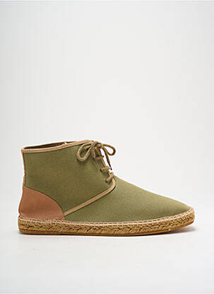 Espadrilles fermeture lacets bout rond vert LORMY homme