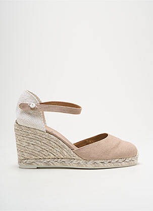 Espadrilles bout rond talon de 7 à 9cm beige CASTANER femme