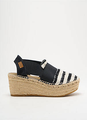 Espadrilles bout rond talon de 4 à 6cm noir MONTANE femme
