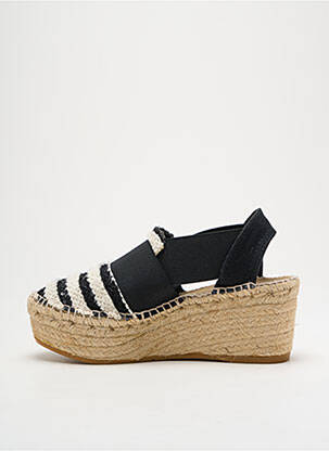 Espadrilles bout rond talon de 4 à 6cm noir MONTANE femme