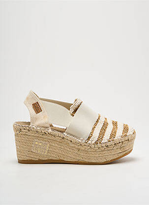 Espadrilles bout rond talon de 4 à 6cm beige MONTANE femme