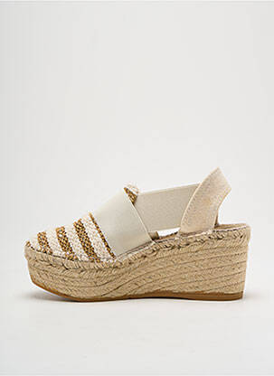 Espadrilles bout rond talon de 4 à 6cm beige MONTANE femme