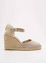 Espadrilles fermeture boucle(s) talon de 7 à 9cm beige CASTANER femme