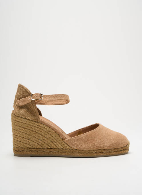 Espadrilles bout rond talon de 7 à 9cm beige CASTANER femme