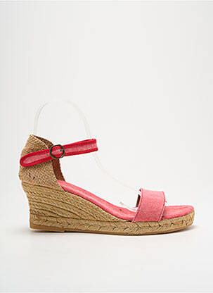 Espadrilles fermeture boucle(s) talon de 4 à 6cm rose NICOLE femme
