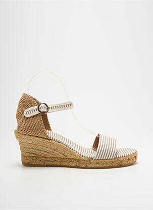 Espadrilles fermeture boucle(s) talon de 4 à 6cm blanc NICOLE femme