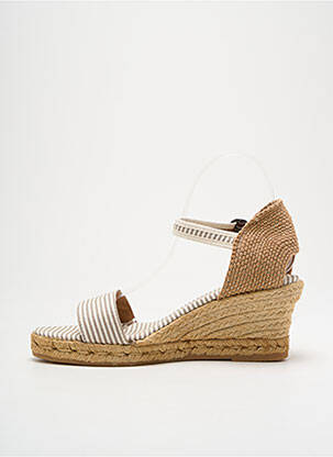 Espadrilles fermeture boucle(s) talon de 4 à 6cm blanc NICOLE femme