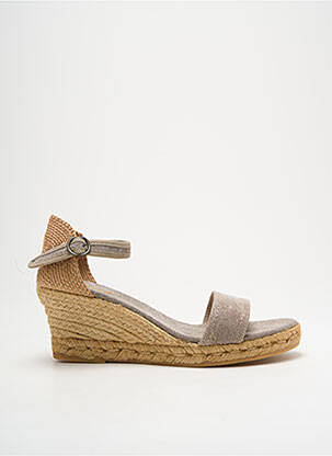 Espadrilles fermeture boucle(s) talon de 4 à 6cm gris NICOLE femme
