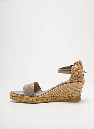 Espadrilles fermeture boucle(s) talon de 4 à 6cm gris NICOLE femme
