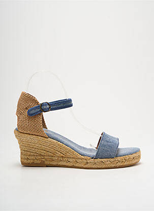 Espadrilles fermeture boucle(s) talon de 4 à 6cm bleu NICOLE femme