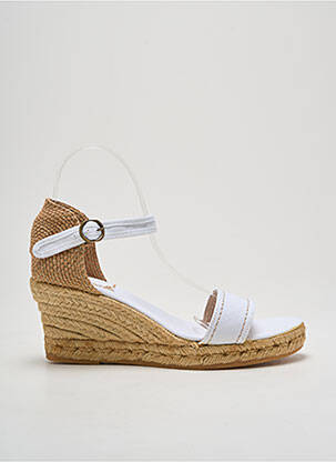 Espadrilles fermeture boucle(s) talon de 4 à 6cm blanc NICOLE femme