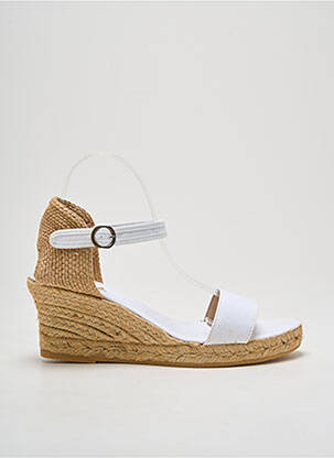 Espadrilles fermeture boucle(s) talon de 4 à 6cm blanc NICOLE femme