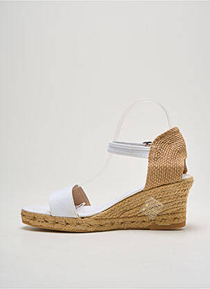 Espadrilles fermeture boucle(s) talon de 4 à 6cm blanc NICOLE femme