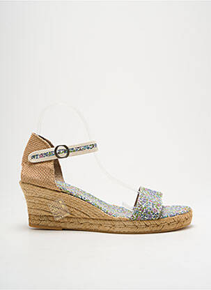 Espadrilles fermeture boucle(s) talon de 4 à 6cm bleu NICOLE femme