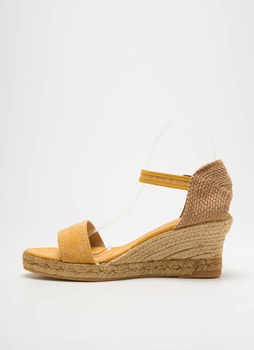 Espadrilles fermeture boucle(s) talon de 4 à 6cm jaune NICOLE femme
