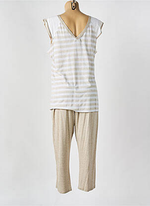 Pyjama col v beige LES FLANEUSES femme