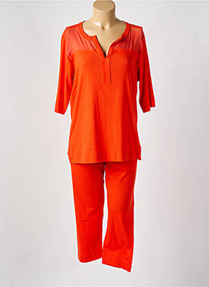 Pyjama col v orange PLUTO femme