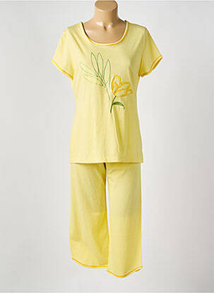 Pyjama manches courtes jaune REGENCE femme